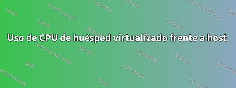 Uso de CPU de huésped virtualizado frente a host