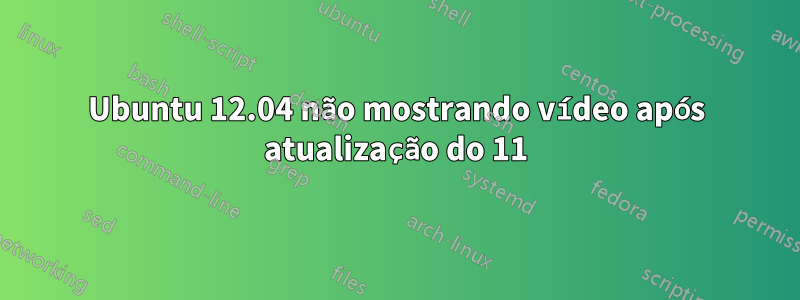 Ubuntu 12.04 não mostrando vídeo após atualização do 11