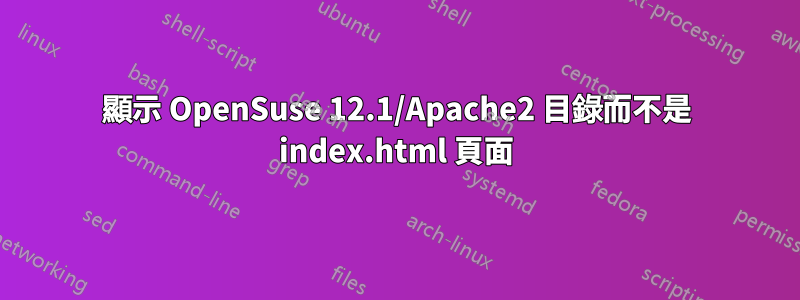 顯示 OpenSuse 12.1/Apache2 目錄而不是 index.html 頁面