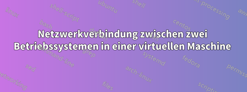 Netzwerkverbindung zwischen zwei Betriebssystemen in einer virtuellen Maschine