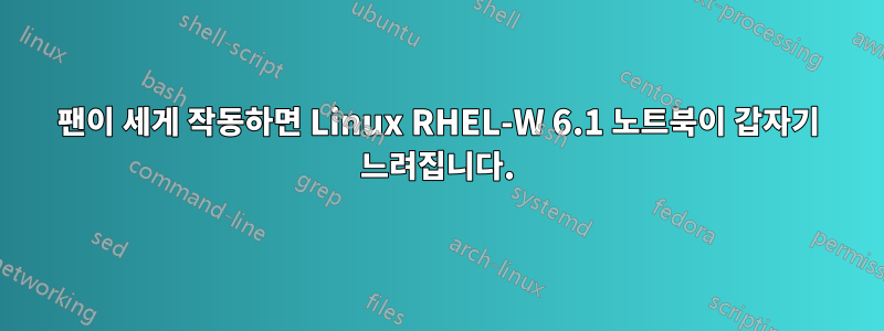 팬이 세게 작동하면 Linux RHEL-W 6.1 노트북이 갑자기 느려집니다.