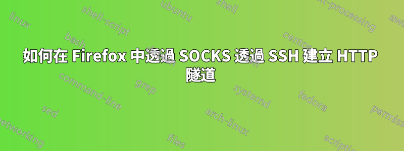 如何在 Firefox 中透過 SOCKS 透過 SSH 建立 HTTP 隧道