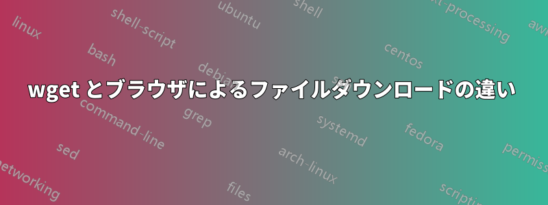 wget とブラウザによるファイルダウンロードの違い