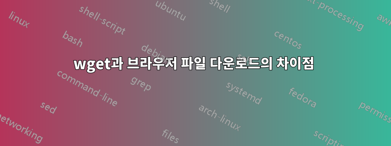 wget과 브라우저 파일 다운로드의 차이점