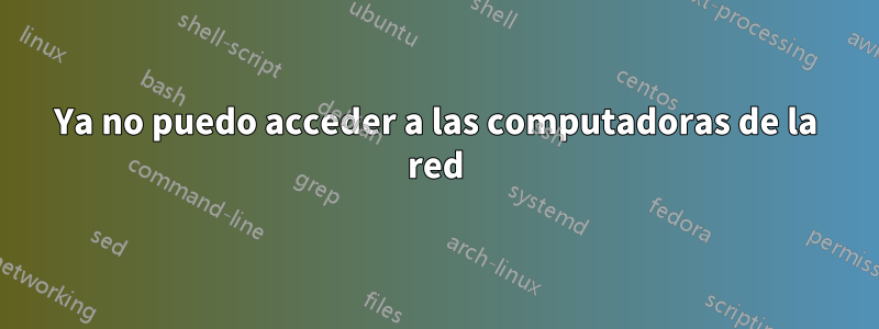 Ya no puedo acceder a las computadoras de la red