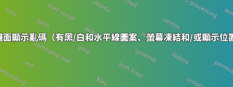 上網本畫面顯示亂碼（有黑/白和水平線圖案、螢幕凍結和/或顯示位置錯誤）