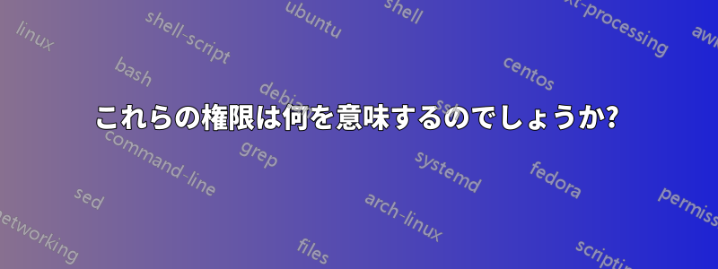 これらの権限は何を意味するのでしょうか?