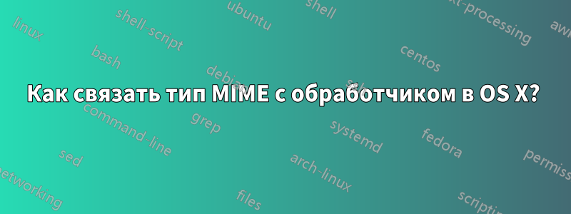 Как связать тип MIME с обработчиком в OS X?