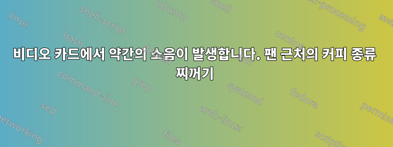 비디오 카드에서 약간의 소음이 발생합니다. 팬 근처의 커피 종류 찌꺼기