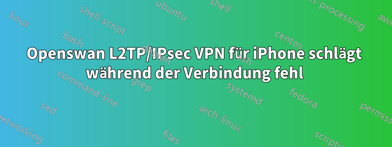 Openswan L2TP/IPsec VPN für iPhone schlägt während der Verbindung fehl