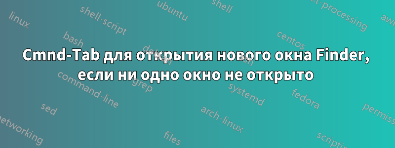 Cmnd-Tab для открытия нового окна Finder, если ни одно окно не открыто