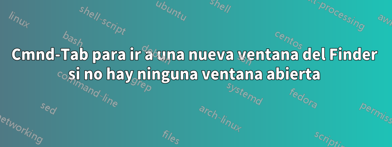 Cmnd-Tab para ir a una nueva ventana del Finder si no hay ninguna ventana abierta