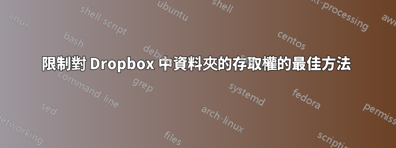 限制對 Dropbox 中資料夾的存取權的最佳方法