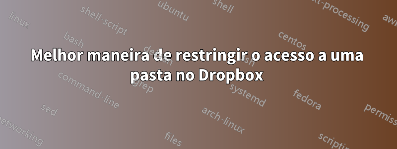 Melhor maneira de restringir o acesso a uma pasta no Dropbox