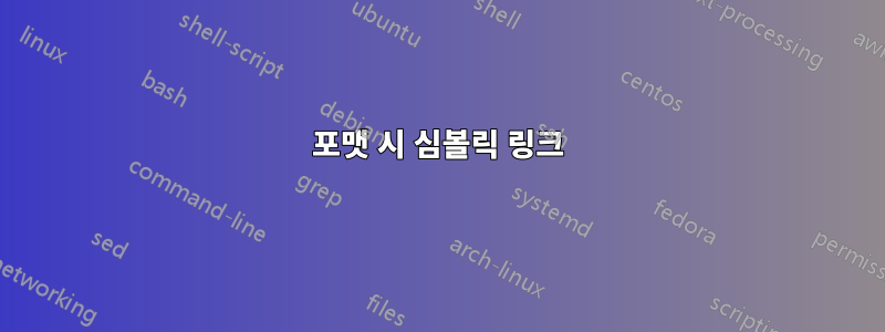 포맷 시 심볼릭 링크