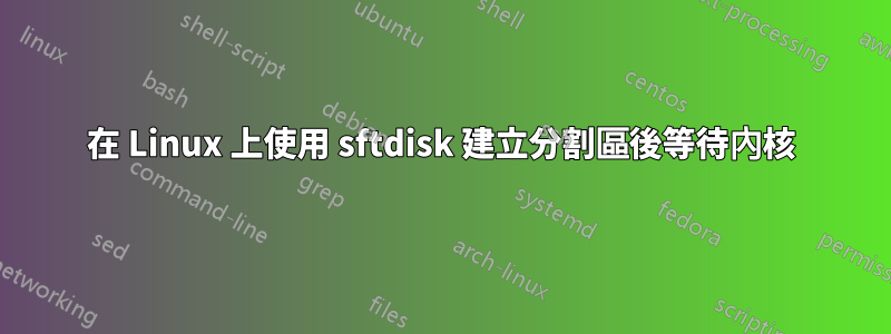 在 Linux 上使用 sftdisk 建立分割區後等待內核