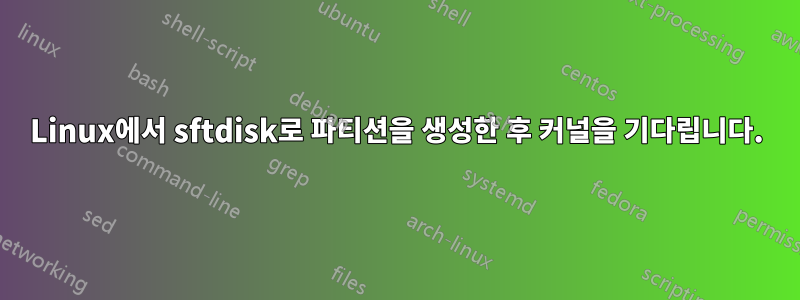 Linux에서 sftdisk로 파티션을 생성한 후 커널을 기다립니다.