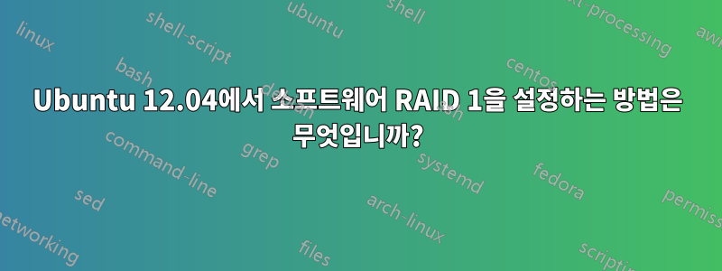 Ubuntu 12.04에서 소프트웨어 RAID 1을 설정하는 방법은 무엇입니까?