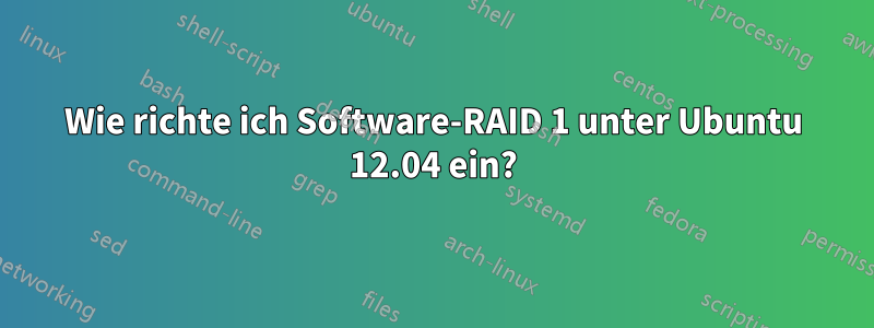 Wie richte ich Software-RAID 1 unter Ubuntu 12.04 ein?