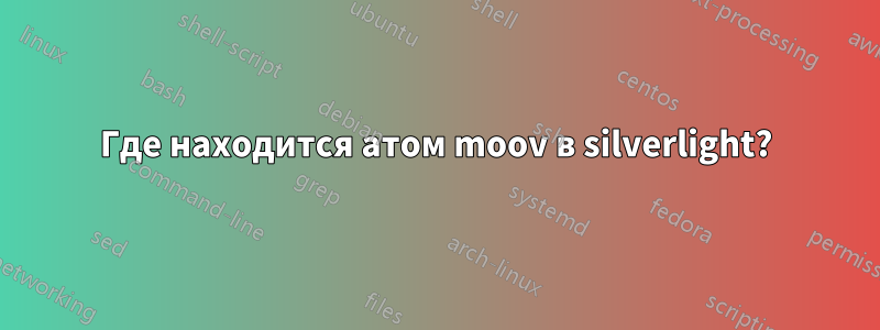 Где находится атом moov в silverlight?