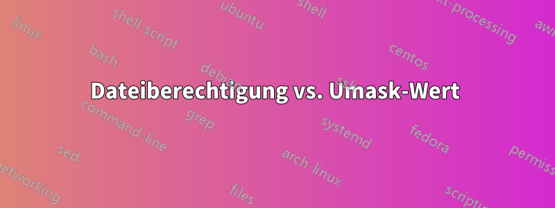 Dateiberechtigung vs. Umask-Wert