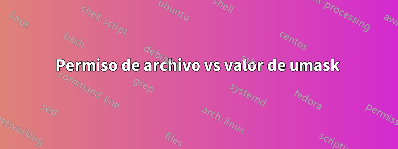 Permiso de archivo vs valor de umask