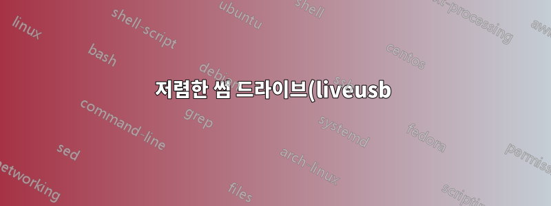 저렴한 썸 드라이브(liveusb)의 Linux OS용 파일 시스템