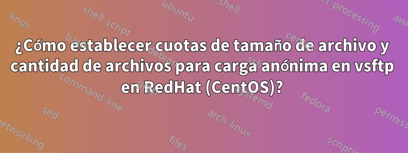 ¿Cómo establecer cuotas de tamaño de archivo y cantidad de archivos para carga anónima en vsftp en RedHat (CentOS)?