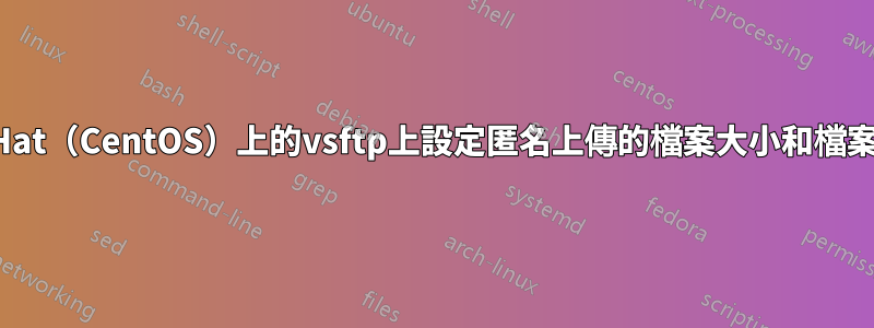 如何在RedHat（CentOS）上的vsftp上設定匿名上傳的檔案大小和檔案數量配額？