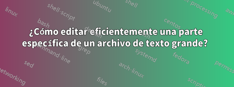 ¿Cómo editar eficientemente una parte específica de un archivo de texto grande? 