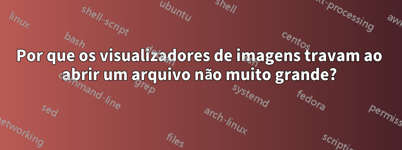 Por que os visualizadores de imagens travam ao abrir um arquivo não muito grande?