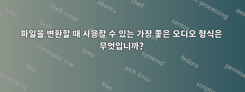 파일을 변환할 때 사용할 수 있는 가장 좋은 오디오 형식은 무엇입니까?