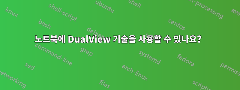 노트북에 DualView 기술을 사용할 수 있나요? 