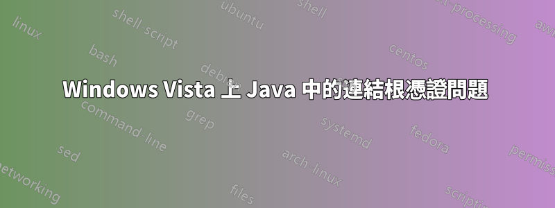 Windows Vista 上 Java 中的連結根憑證問題