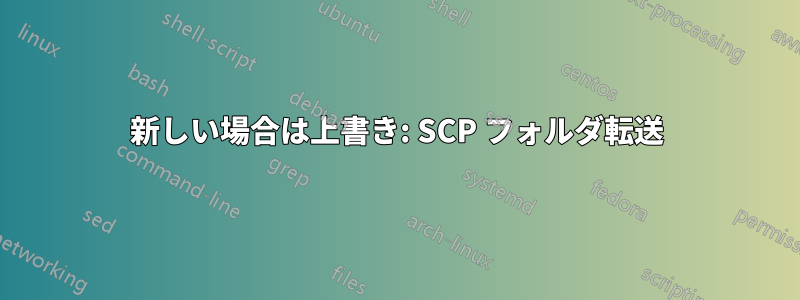 新しい場合は上書き: SCP フォルダ転送