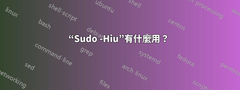 “Sudo -Hiu”有什麼用？