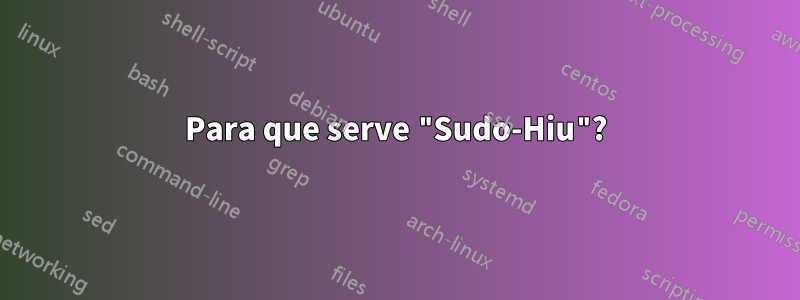 Para que serve "Sudo-Hiu"?