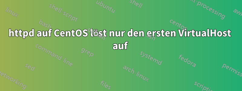 httpd auf CentOS löst nur den ersten VirtualHost auf