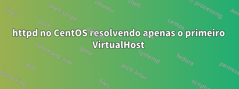 httpd no CentOS resolvendo apenas o primeiro VirtualHost