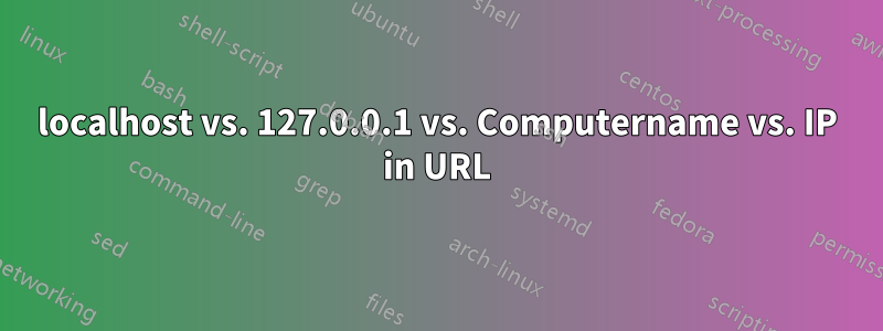 localhost vs. 127.0.0.1 vs. Computername vs. IP in URL