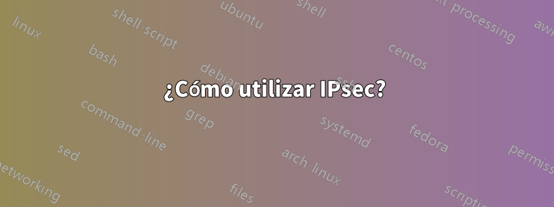 ¿Cómo utilizar IPsec?