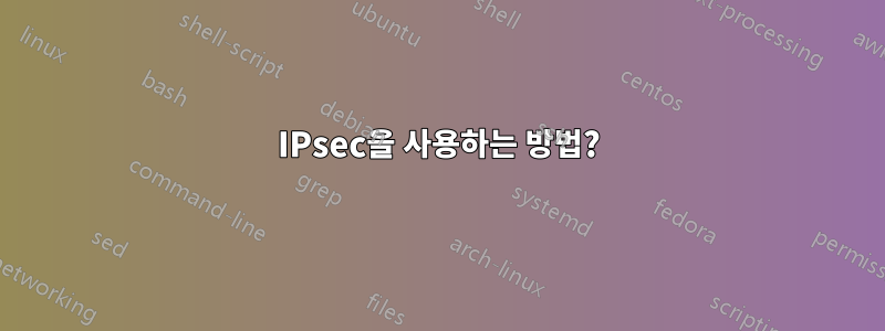 IPsec을 사용하는 방법?