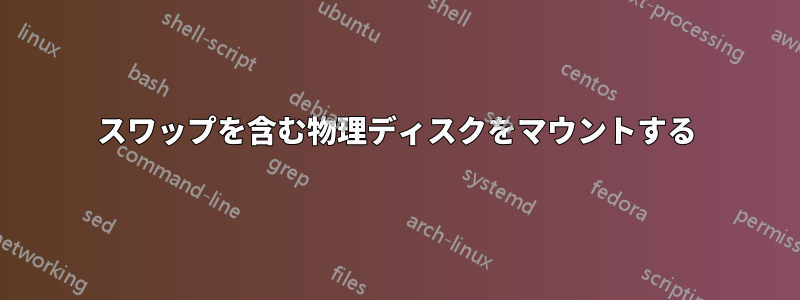 スワップを含む物理ディスクをマウントする