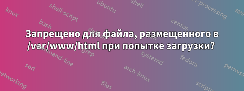 403 Запрещено для файла, размещенного в /var/www/html при попытке загрузки?