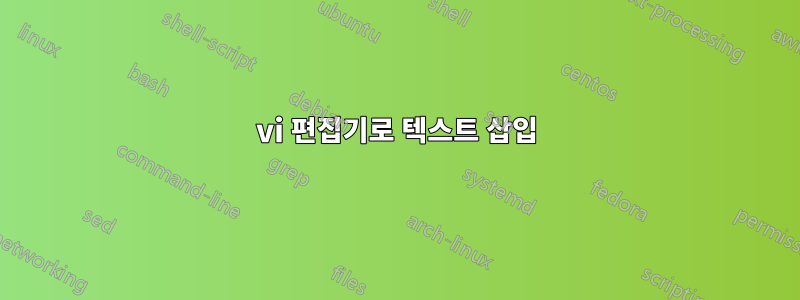 vi 편집기로 텍스트 삽입