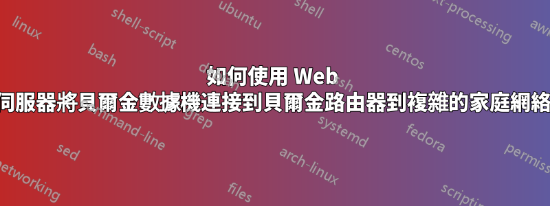 如何使用 Web 伺服器將貝爾金數據機連接到貝爾金路由器到複雜的家庭網絡