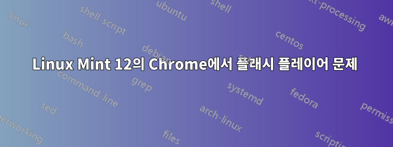 Linux Mint 12의 Chrome에서 플래시 플레이어 문제