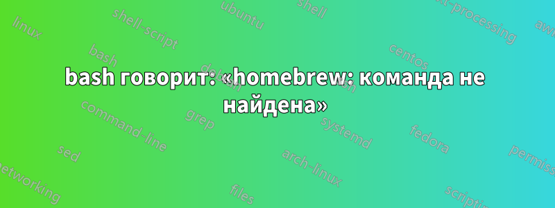 bash говорит: «homebrew: команда не найдена»