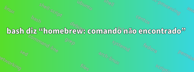 bash diz “homebrew: comando não encontrado”