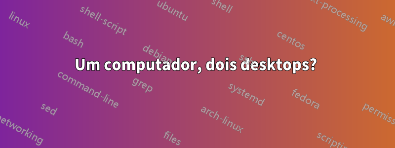 Um computador, dois desktops?